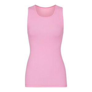 NEW Skims Cotton Rib Long Tank in Bubblegum